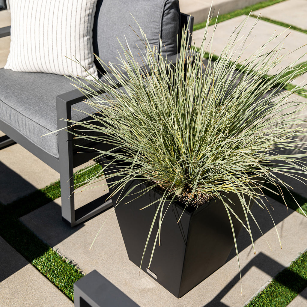 Nobleton Square Planter - Black 22"