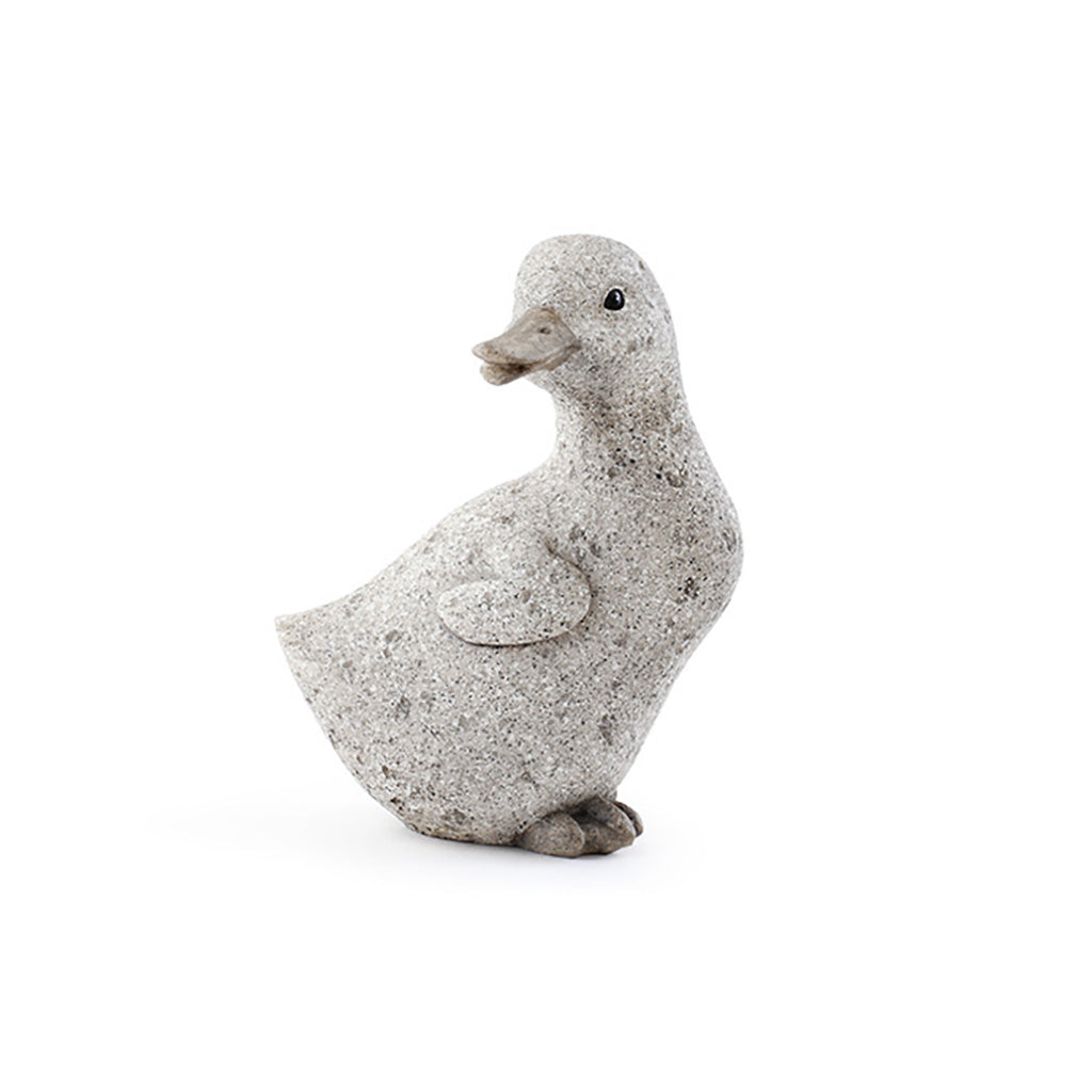 Meet the Stone Duckling - a charming addition to your garden or home décor! Standing 6 inches tall, this Resin Stone Duckling is sure to bring a touch of whimsy to any space. Crafted from durable resin, it will withstand the elements while adding a playful touch to your space.