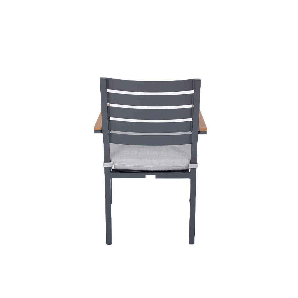 Coronado Dining End Chair - Graphite/Lifeguard Dove