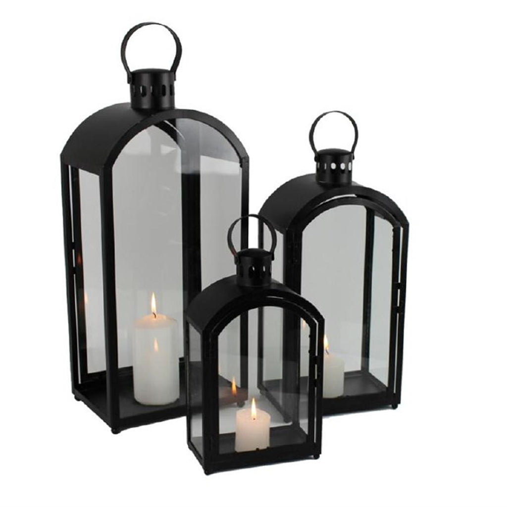 Easily add a touch of elegance to any room with this beautiful lantern. With three different sizes to choose from, you'll find the perfect fit for any space. Create a cozy and inviting atmosphere without the worry of open flames. Available in 3 different sizes.
