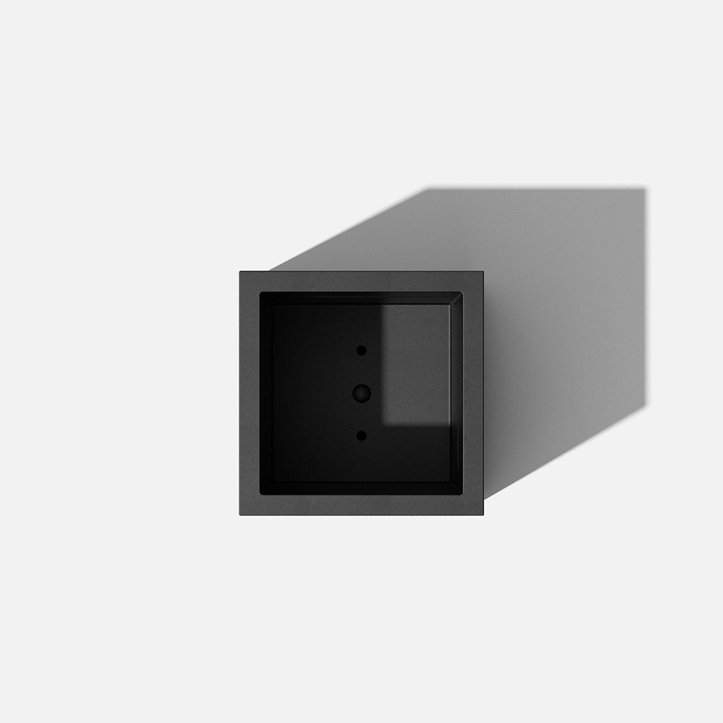 Block Cube Planter Black