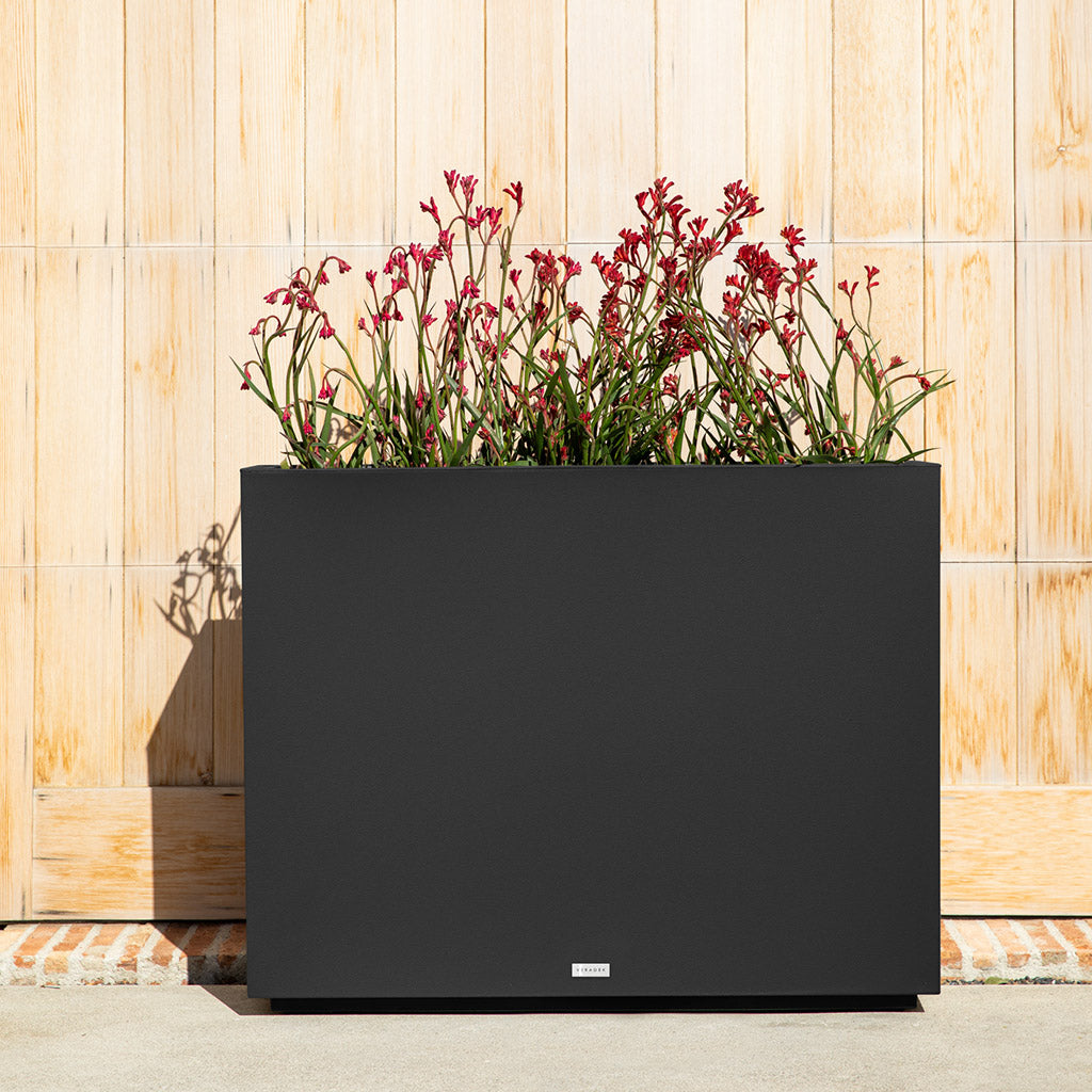 Block Span Medium Planter 38x10x30" Black