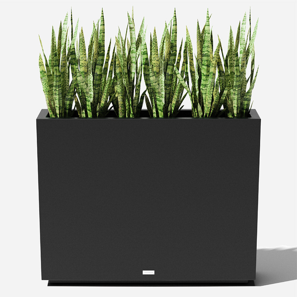 Block Span Medium Planter 38x10x30" Black