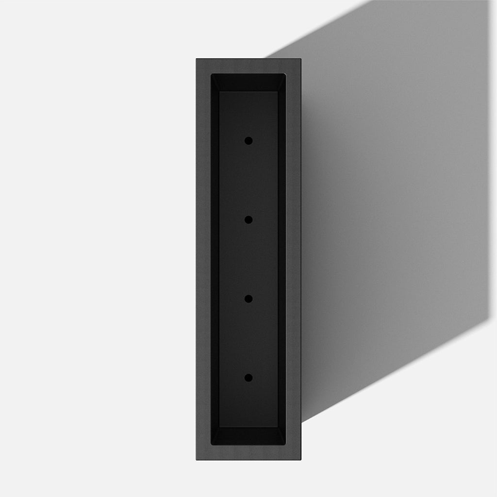 Block Span Medium Planter 38x10x30" Black