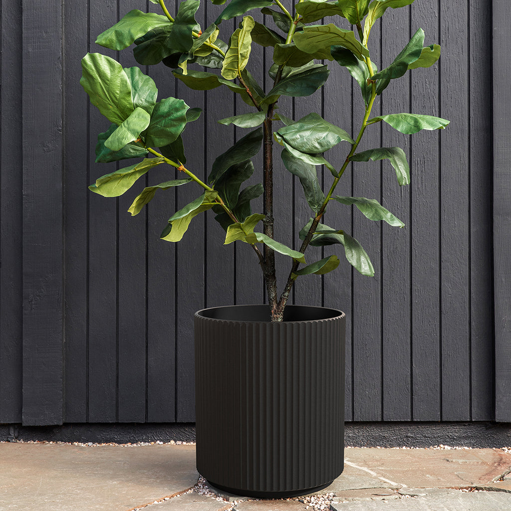 Mason Demi Planter 20" Black