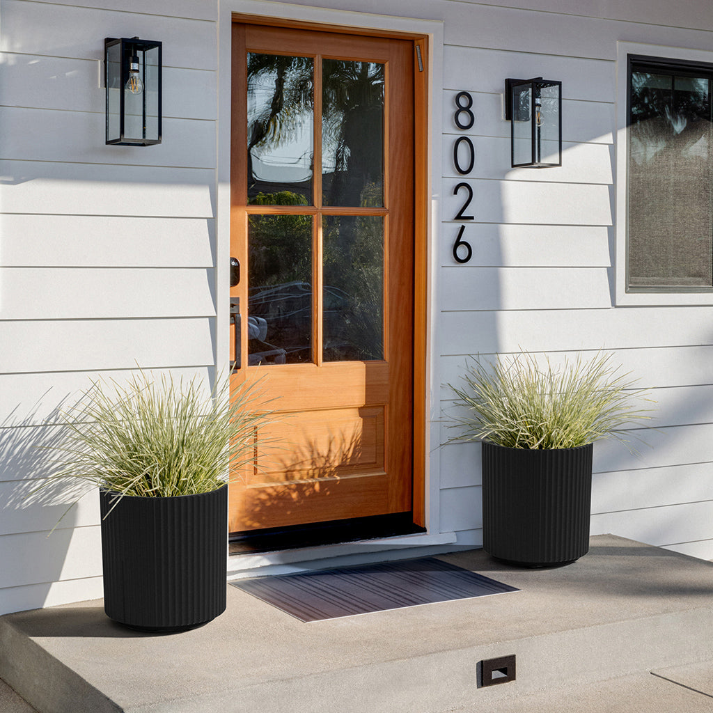 Mason Demi Planter 20" Black