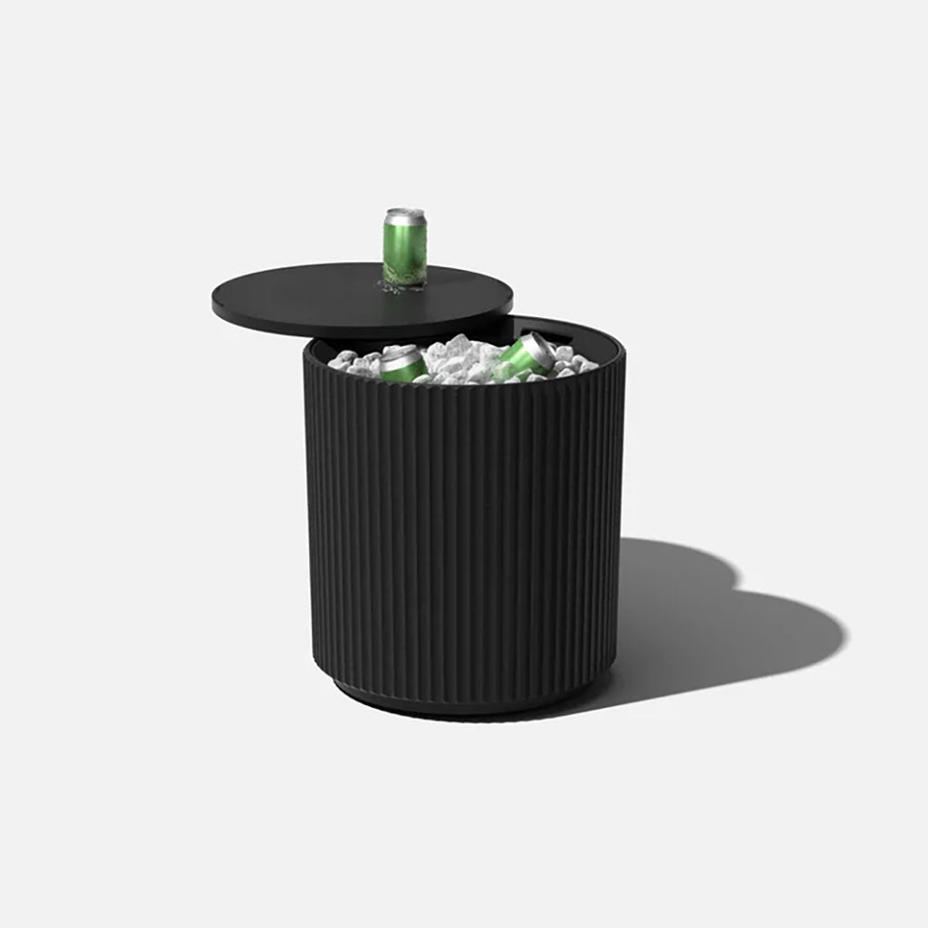 Get ready to lay back and chill. The unique swivel feature allows it to be a side table one minute, and an ice chilled cooler the next.