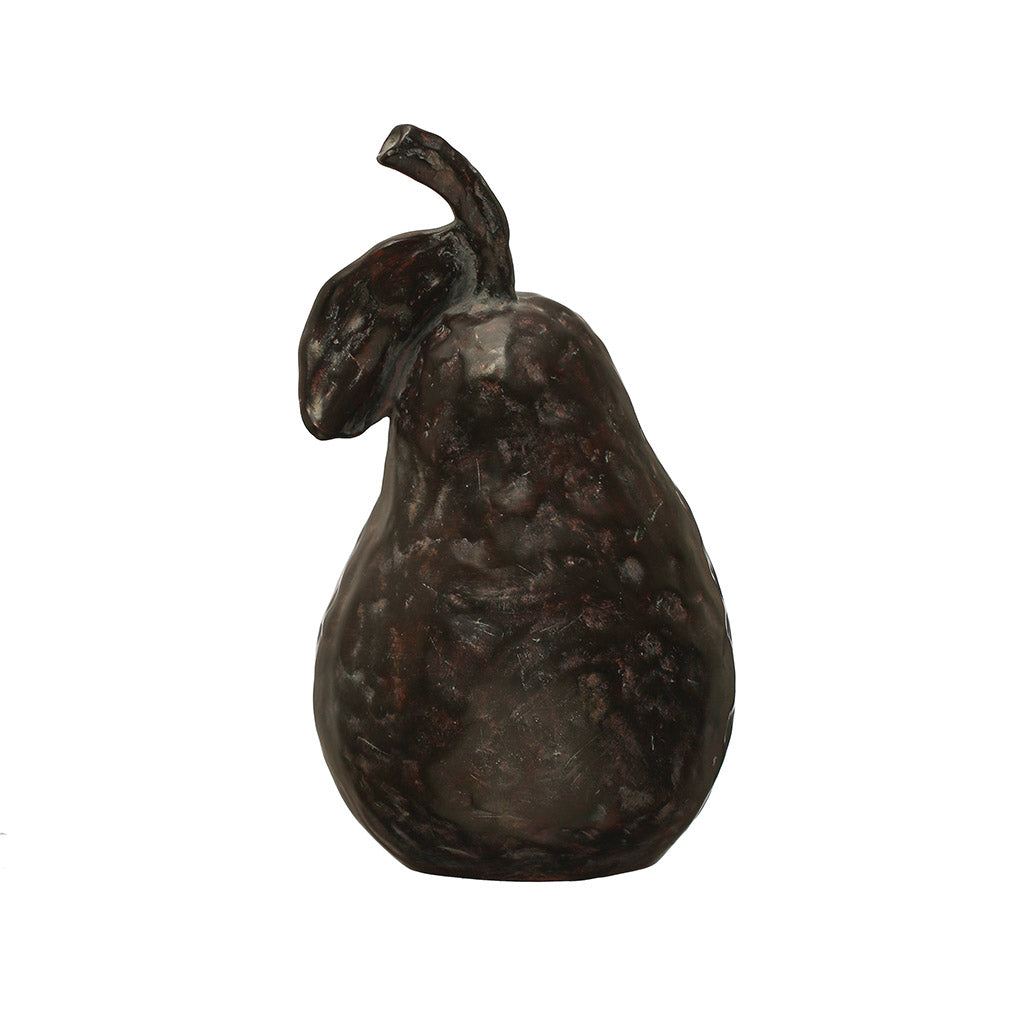 Add a pop of charming sophistication to your home décor with this beautiful Brown Pear sculpture. Made of durable resin, this 5.25" round x 9"H pear is a stylish addition to any room. Its unique shape and brown hue make it the perfect accent piece for any style and add a touch of warmth to any space.