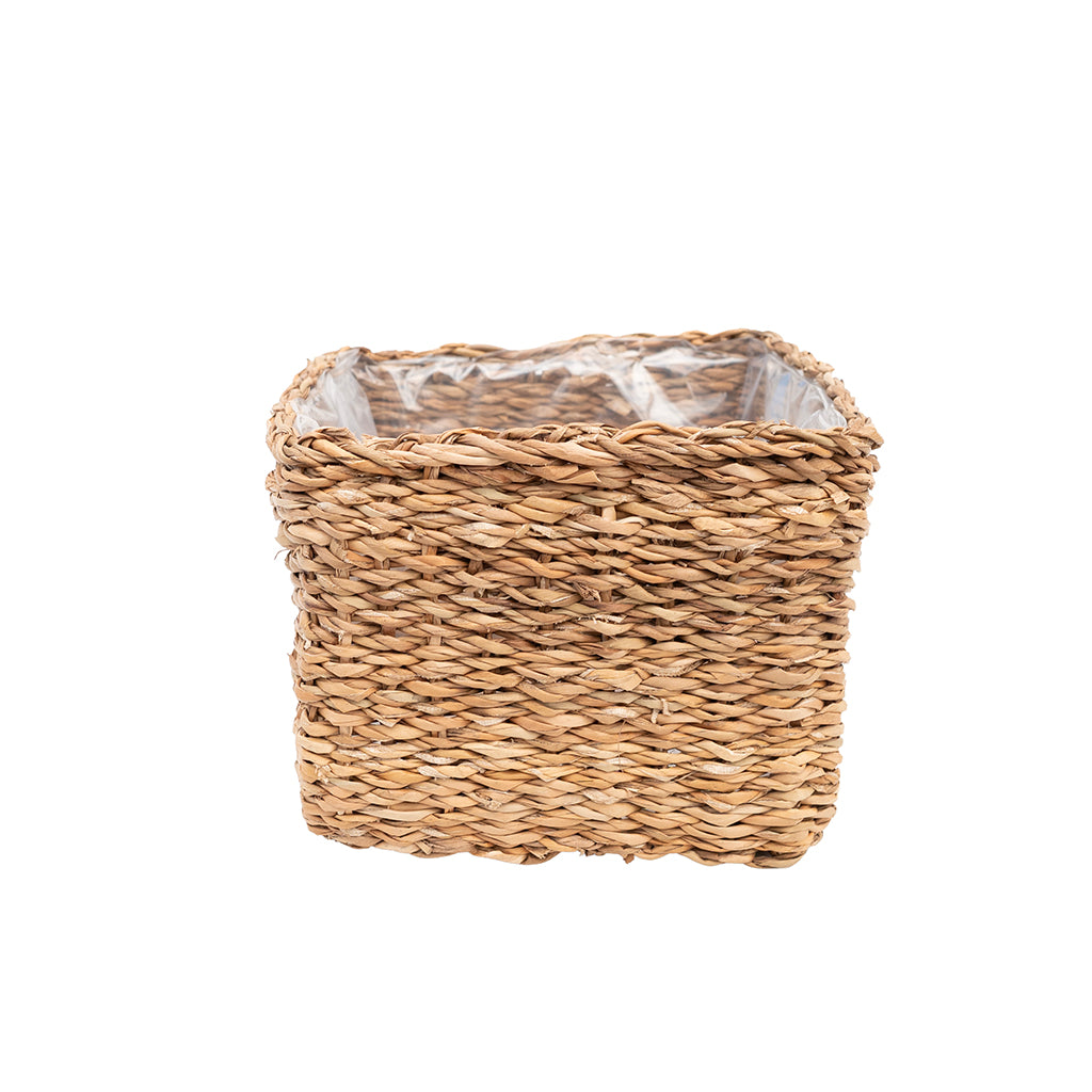 Seagrass Square Basket with Plastic Liner