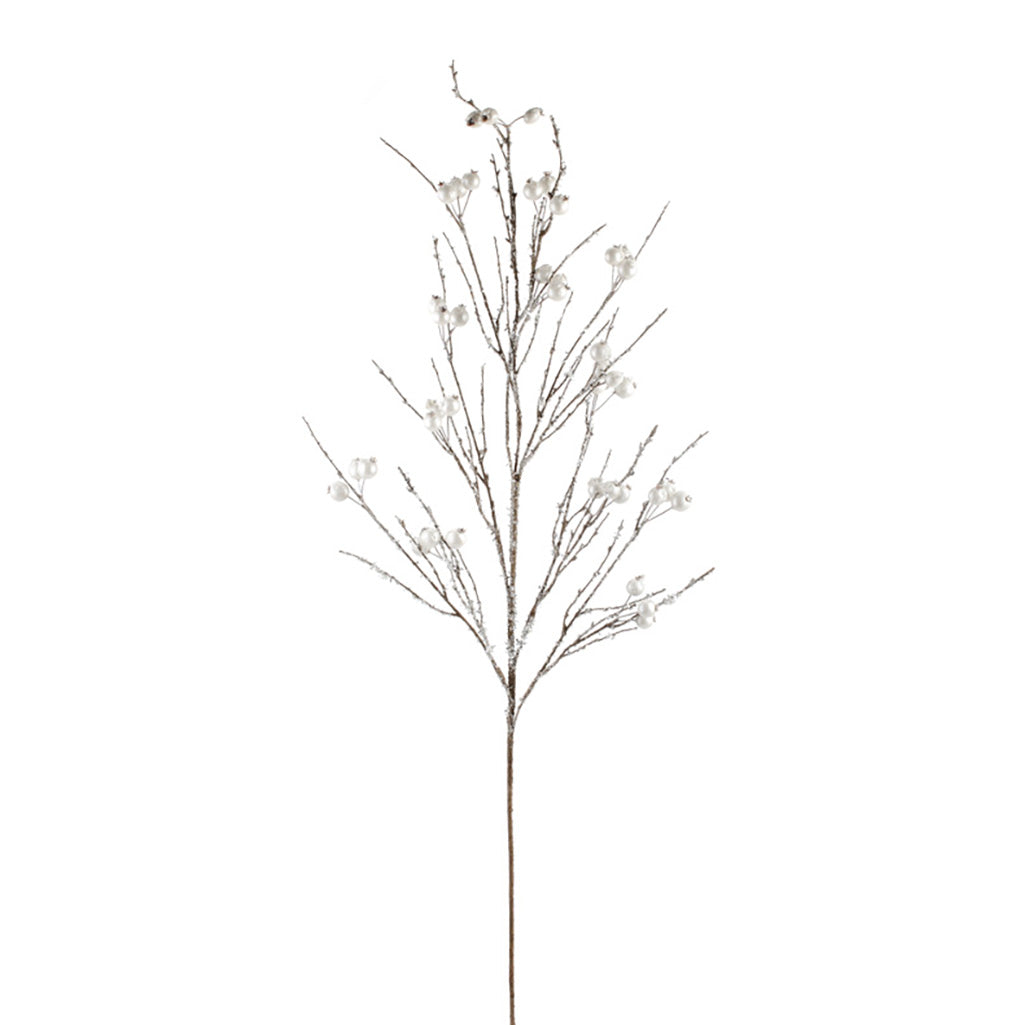 Iced Silver Pearl Berry Bunch
