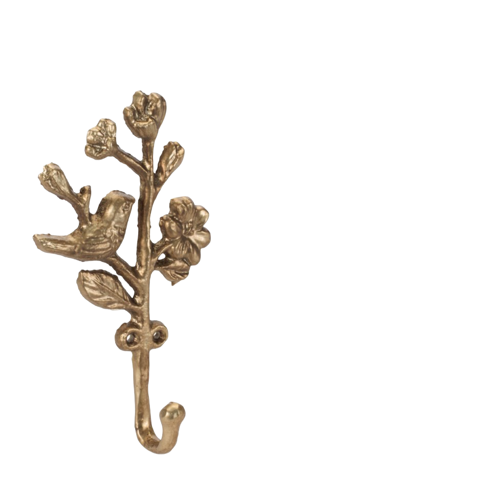 Floral Bird Wall Hook Iron