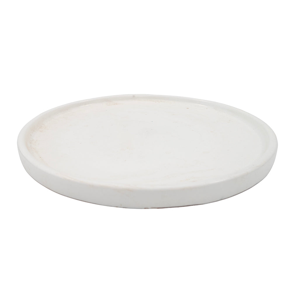 Sleek Saucer Matte White