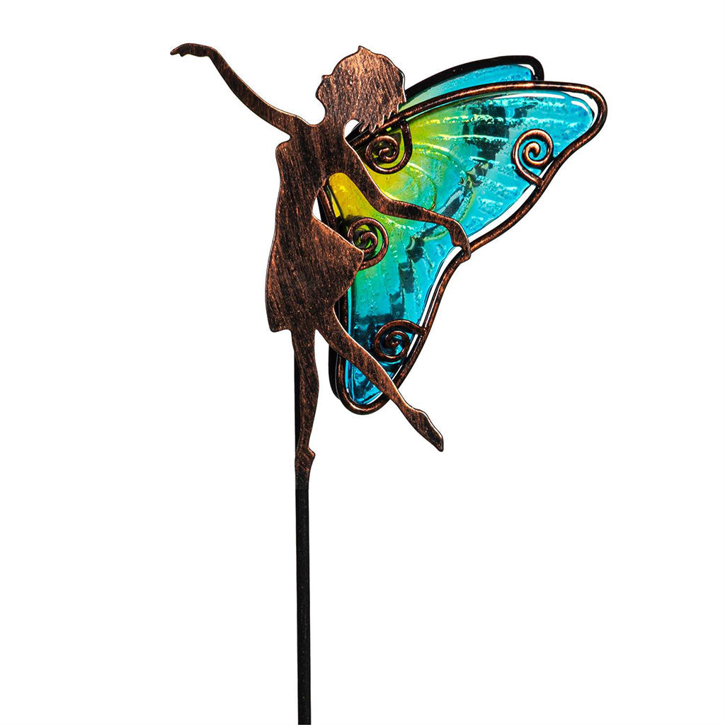 Glass and Metal Fairy Plant Pick