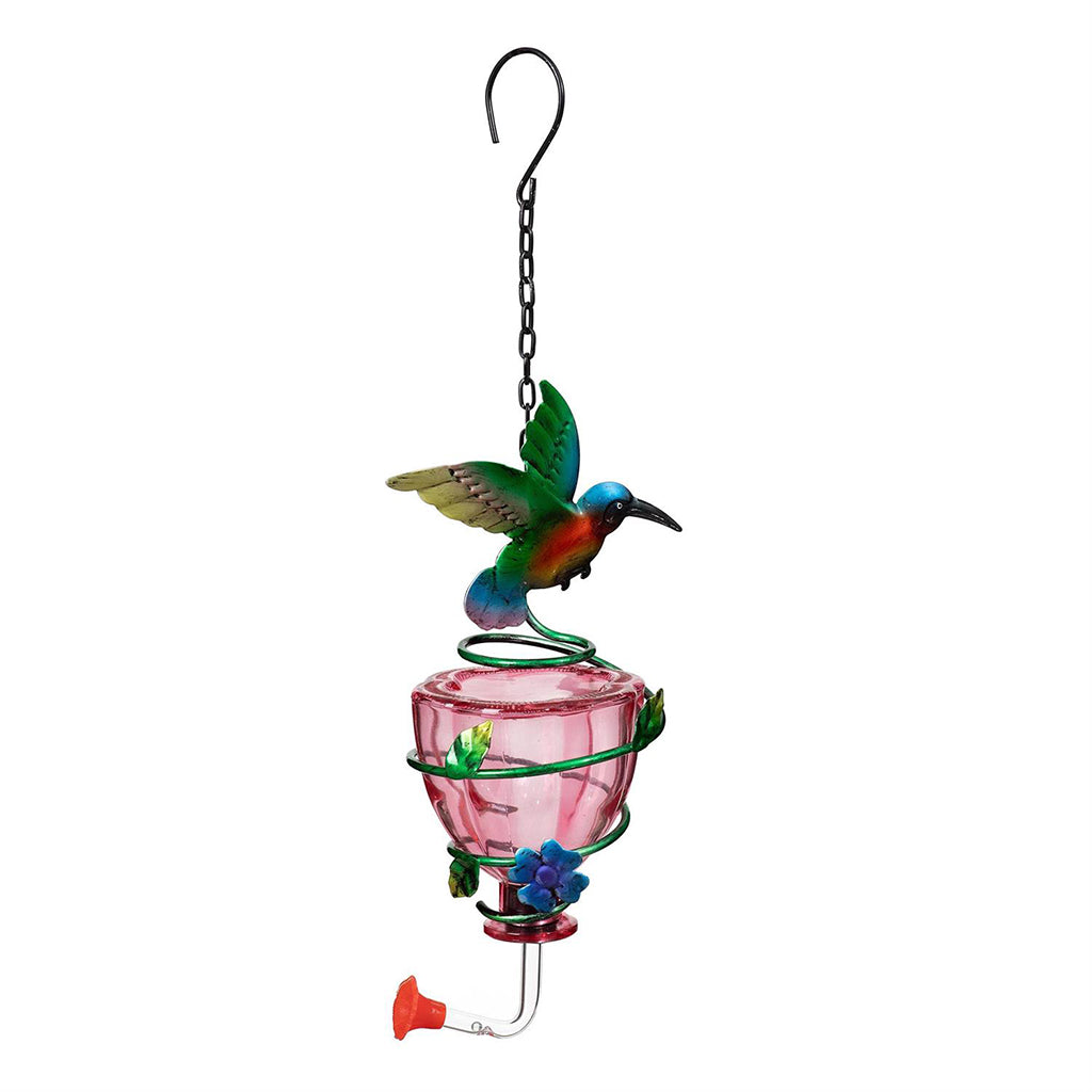 Glass Hummingbird Feeder