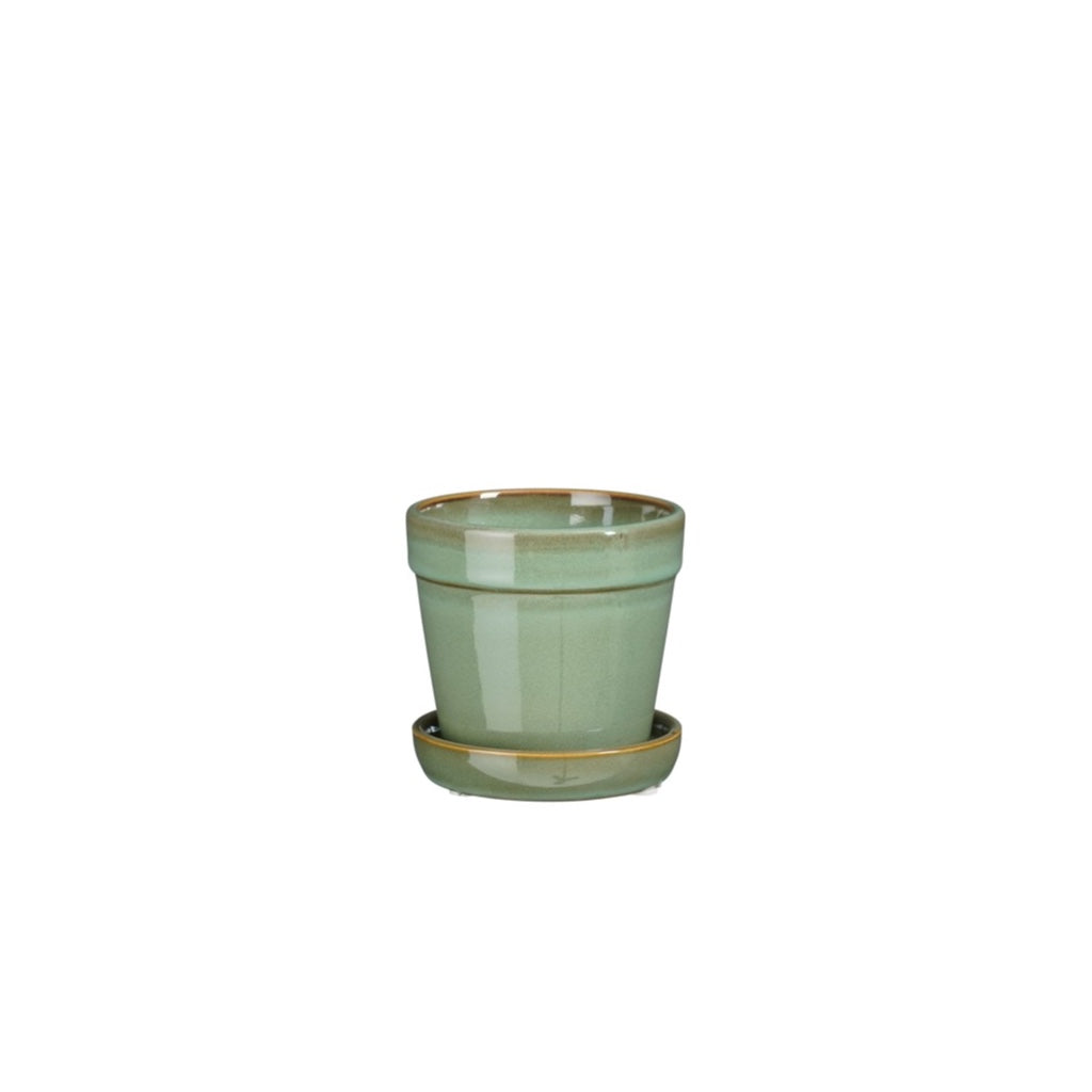 Clint Pot with Saucer Mint Green
