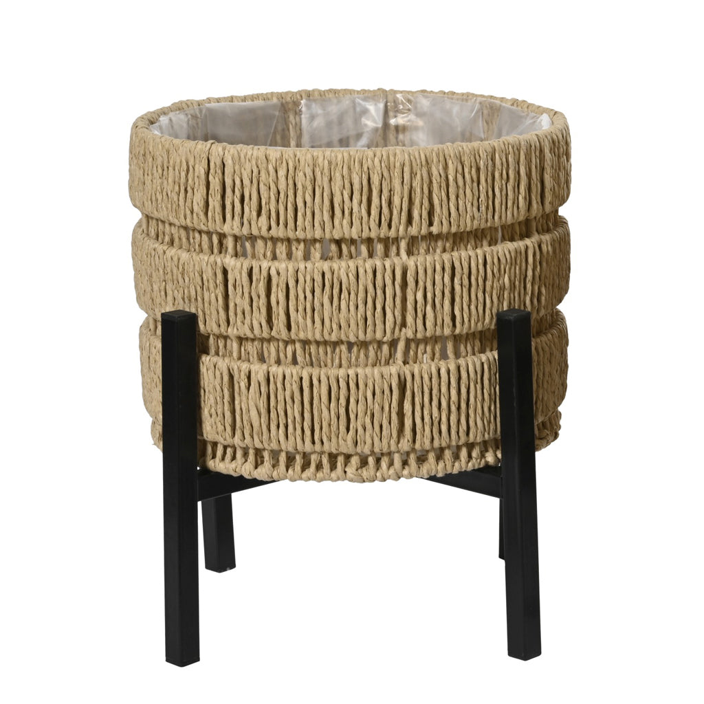 Wicker Planter on Stand Natural