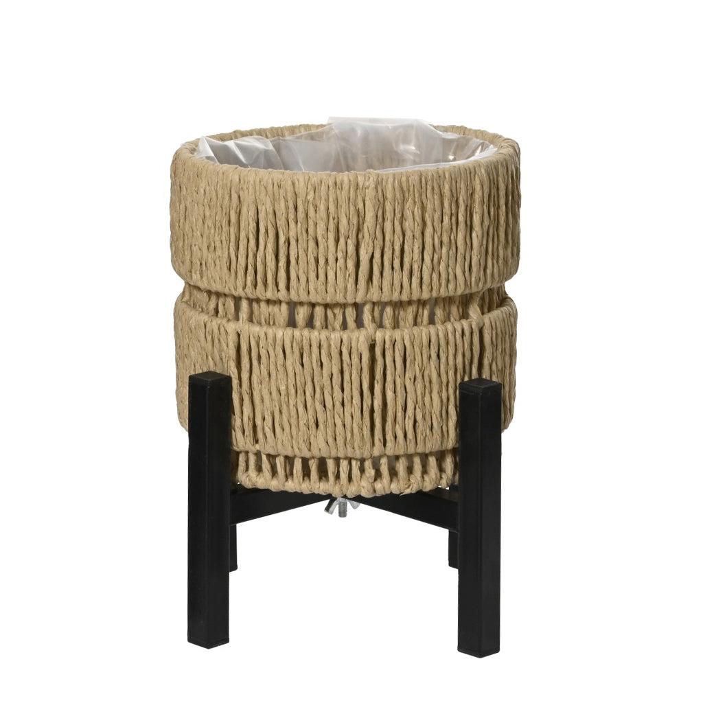 Wicker Planter on Stand Natural