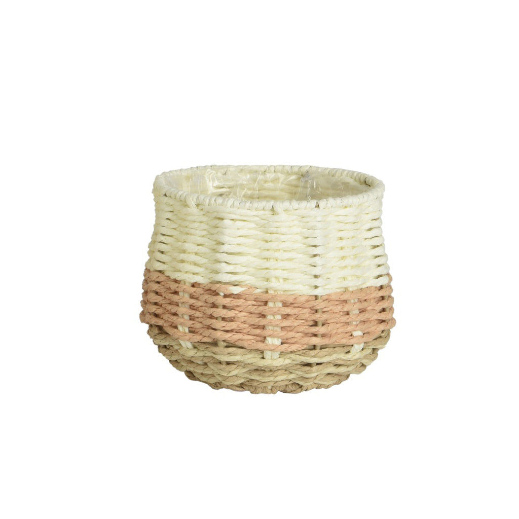 Wicker Planter Pot Cream