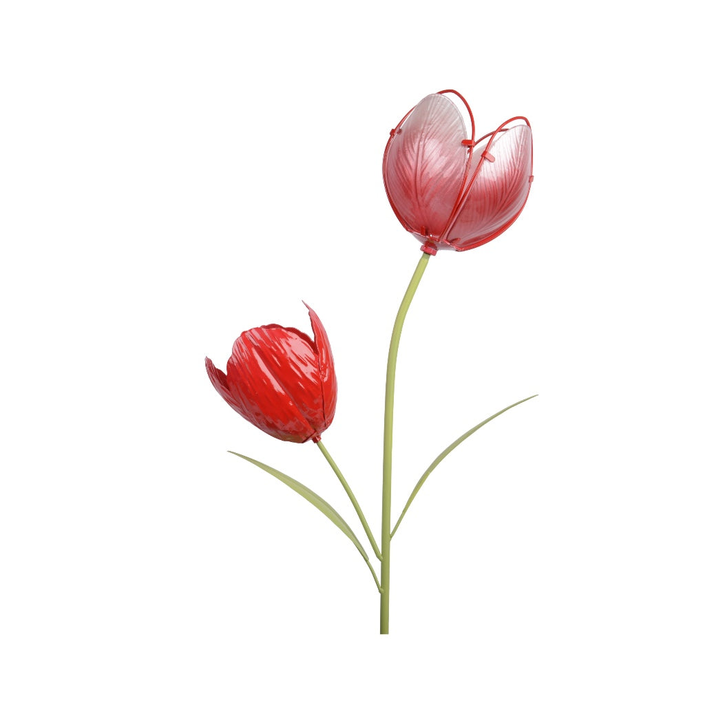 Glass Tulip Garden Stake 37"