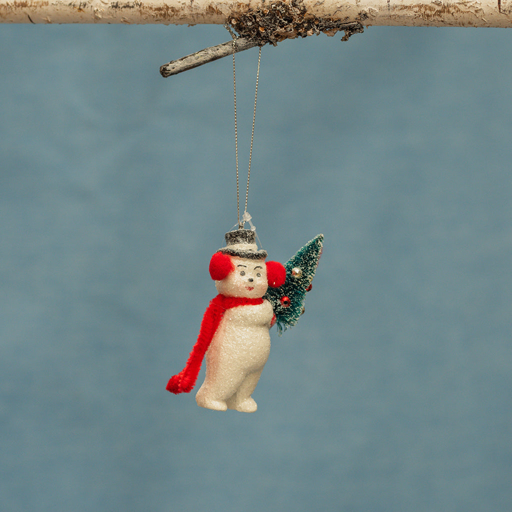 Glittered Snowmen Ornaments