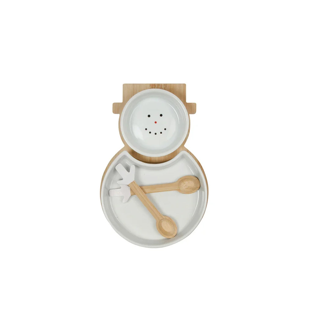 Snowman 5 piece Serving Set White