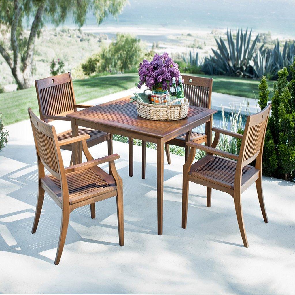 Add contemporary flair to your outdoor dining with the Opal Collection forty-one-inch Square Dining Table. Seating up to four people, this dining table provides carefully crafted serving space for dining with family and friends in a modern setting. Measures 41in x 41in x 29in.