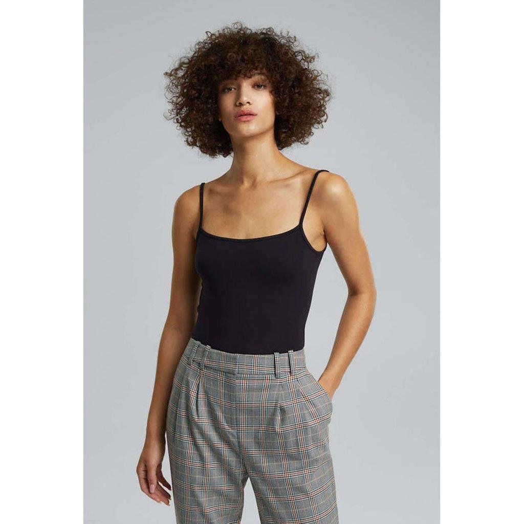 Tank Top Spaghetti Strap Organic Black