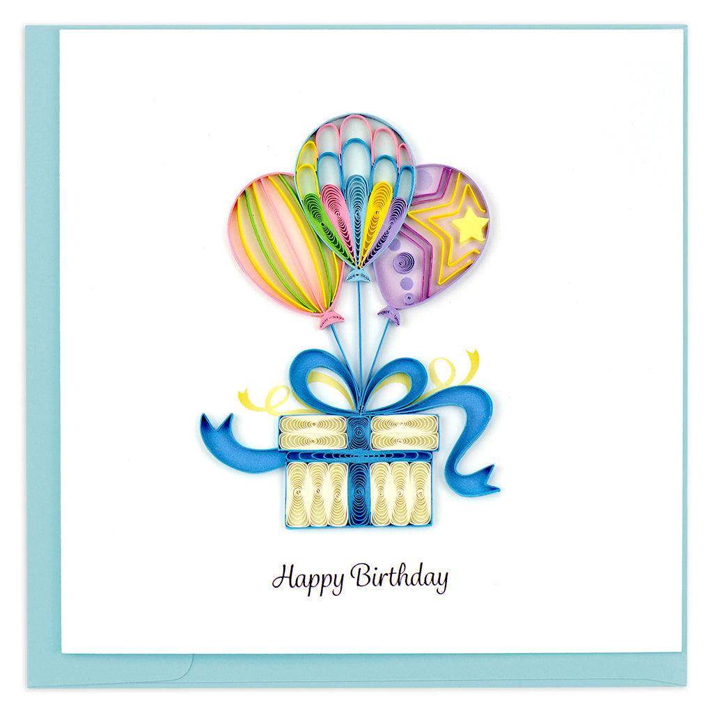 Quilled Balloon Surprise Birthday Card