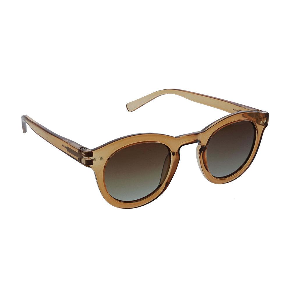 Amber Brown Polarized Sun Glasses Marbled Frame