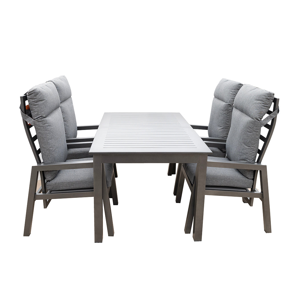 Como Dining Set 4 Person Grey/Dark Grey