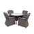 Hastings Dining Set 5 Piece Anthracite Grey