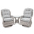 Rio Rocking Chair Set, 3Pc Pearl Grey