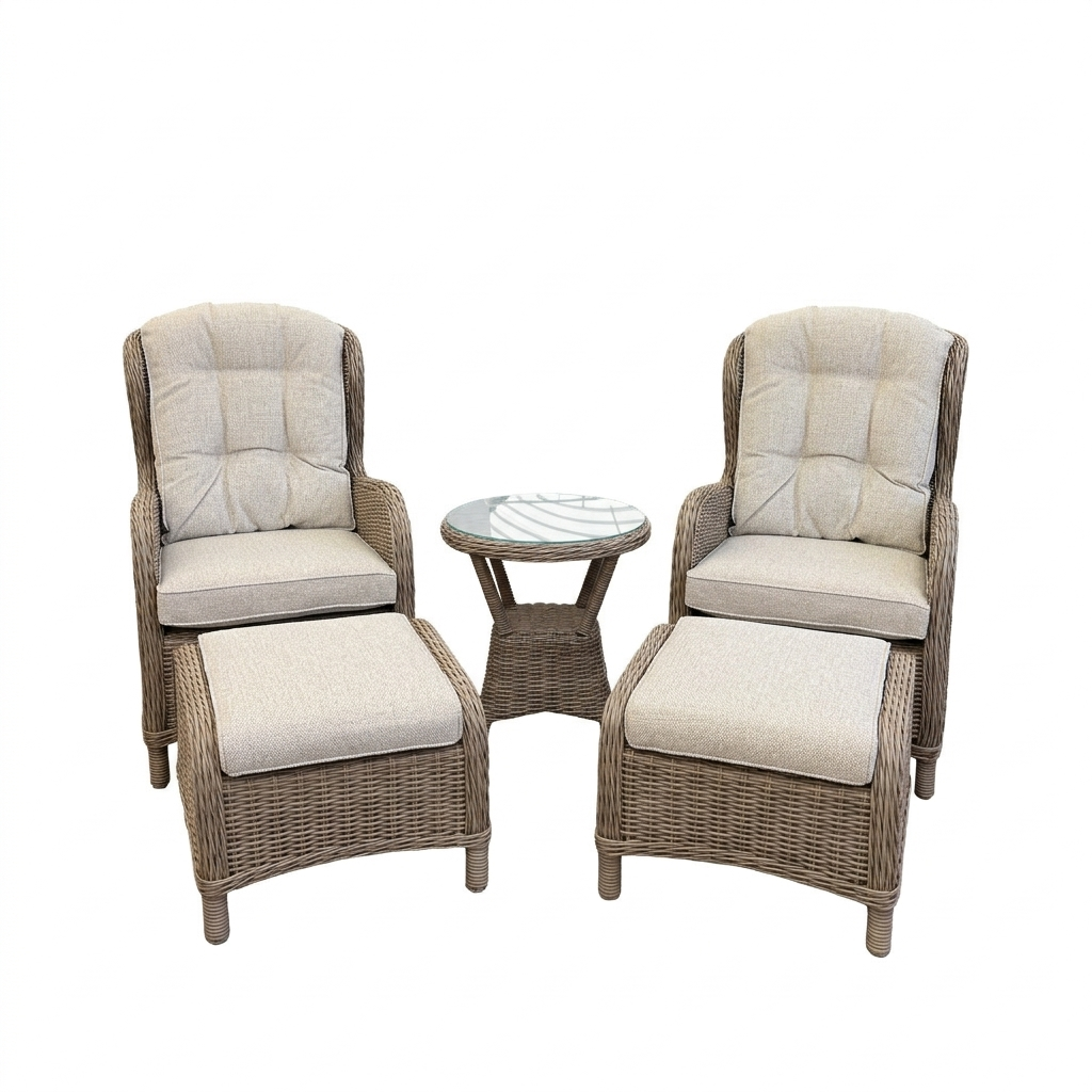 Rio 5Pc Reclining Chat Set -  Driftwood