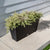 Midori Long Planter 39" Black