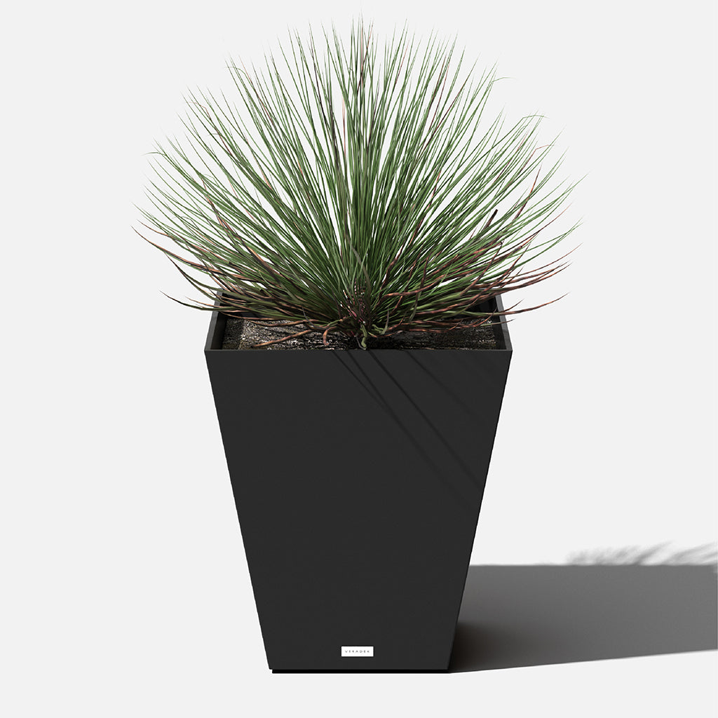 Nobleton  Square Planter - Black 22"