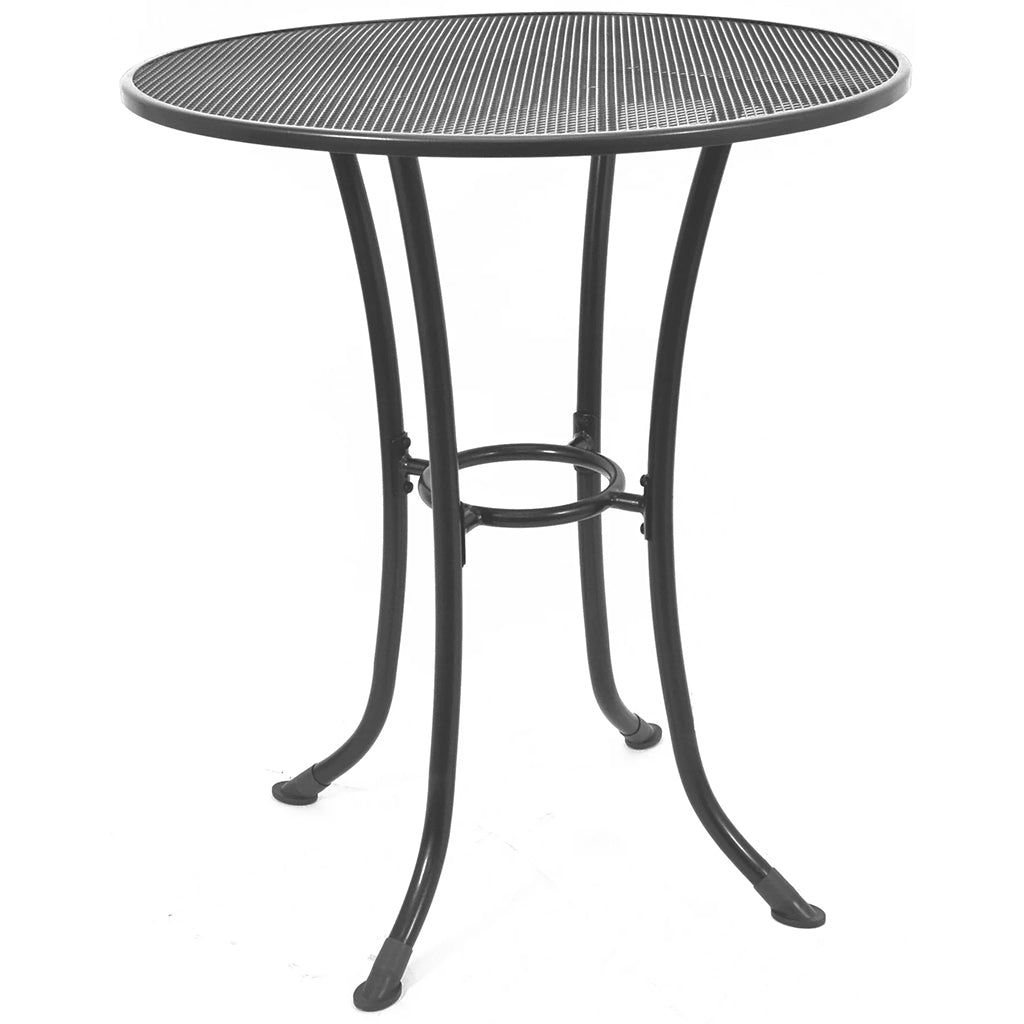 Carlo 36In Mesh Round Bar Table Grey