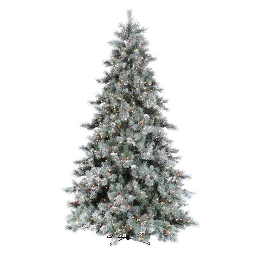 9&#39; Iced Aspen - Clear Incandescent Everlasting Christmas Tree