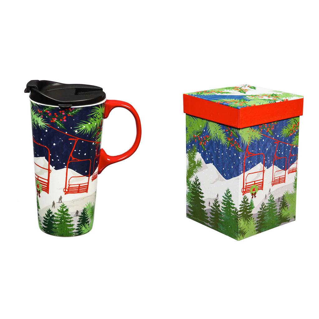 Winter Ski Lift Travel Cup