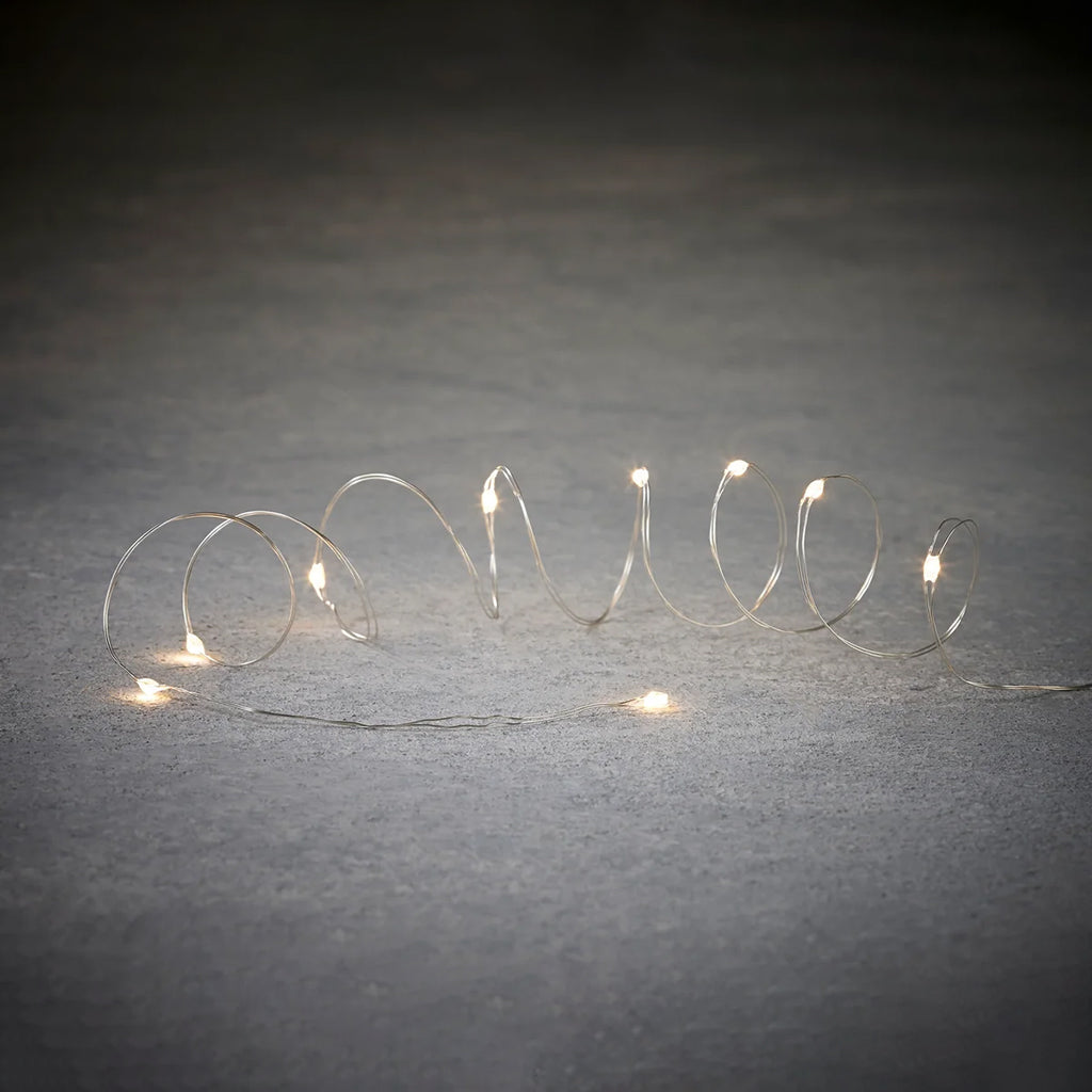 Indoor String Silver Warm White 10 Led Lights