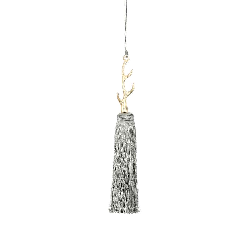 Ornament Tassel Antler Grey