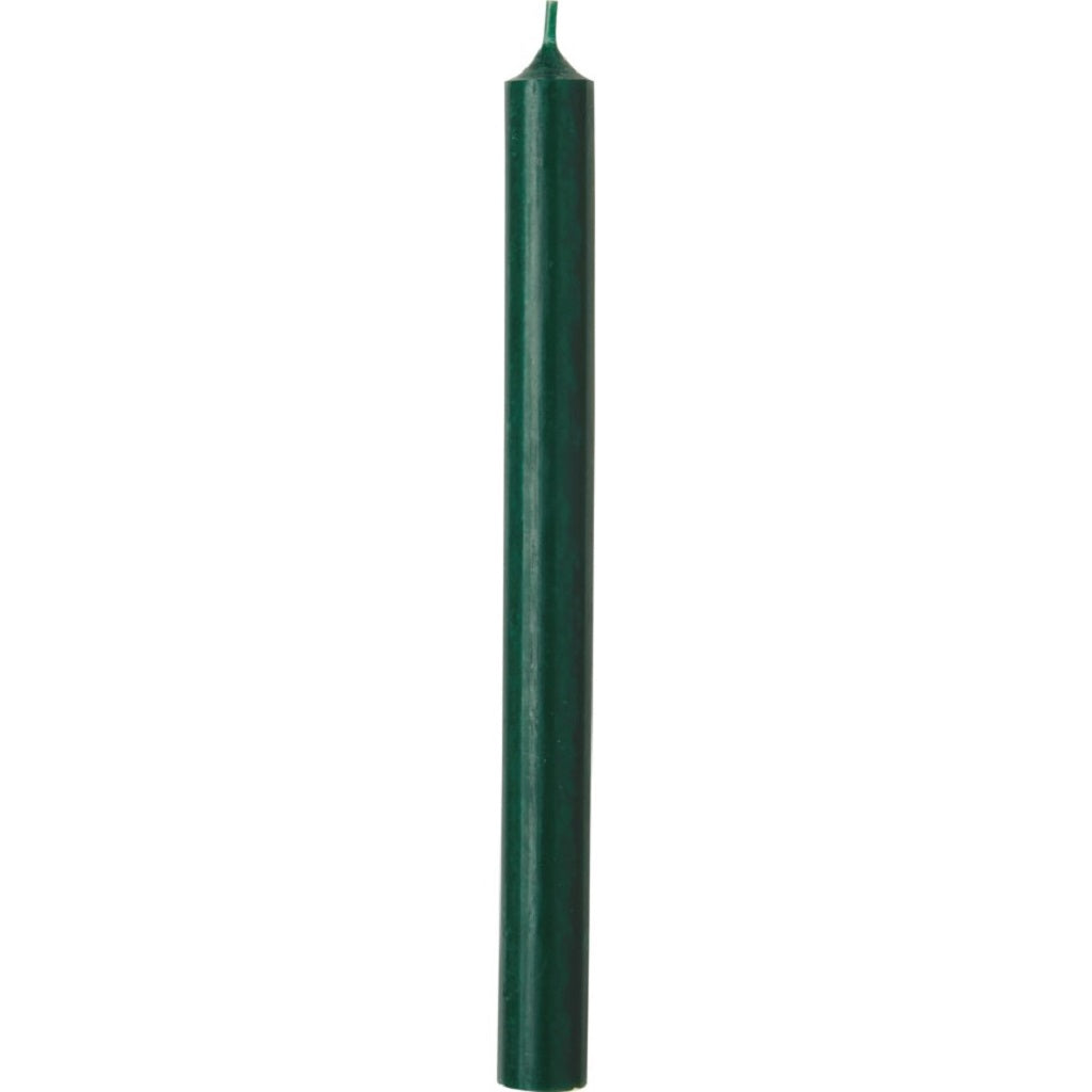 With a generous burn time of 11.5 hours, this 10-inch tall candle is perfect for creating a warm and inviting atmosphere at your dining table or any special occasion. The solid color adds a touch of sophistication to your decor, making it ideal for both formal events and everyday use. Whether you're hosting a festive dinner party or simply enjoying a quiet meal with your loved ones, this Dark Green Dinner Candle will bring a sense of elegance and charm to your table setting. 