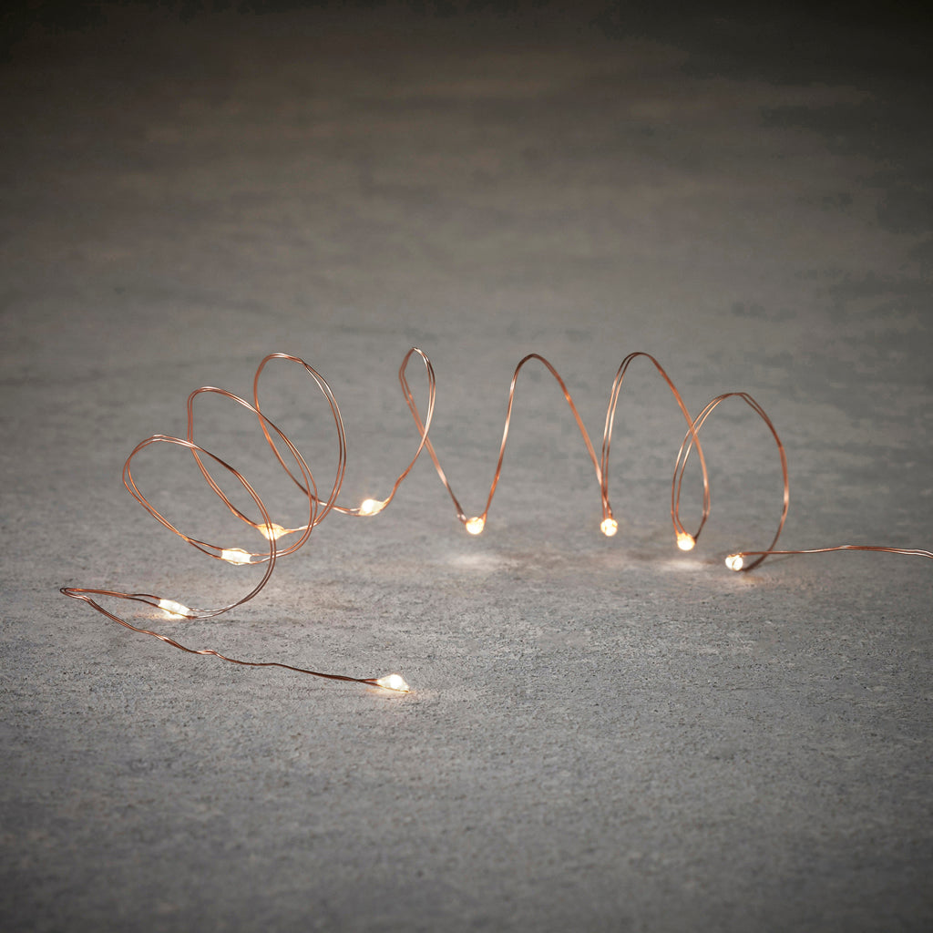 Outdoor Copper String LED Lights 49ft