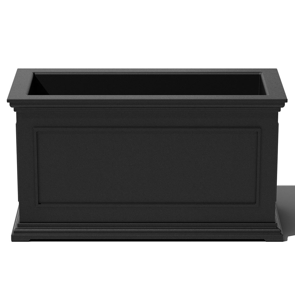 Brixton Rectangular Planter 33&quot; Black