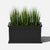 Brixton Rectangular Planter 33" Black