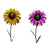 Bring a pop of color to your garden with this 35-inch metal flower stake in shades of purple and yellow. This decorative piece not only adds visual appeal, but also acts as a durable weather-resistant accent for your outdoor space. Perfect for avid gardeners or those looking to add a touch of whimsy to their home, this stake will elevate any outdoor area with its vibrant design and long-lasting construction.