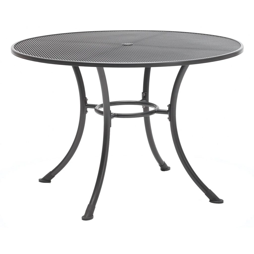 42" Round Mesh Dining Table Gray