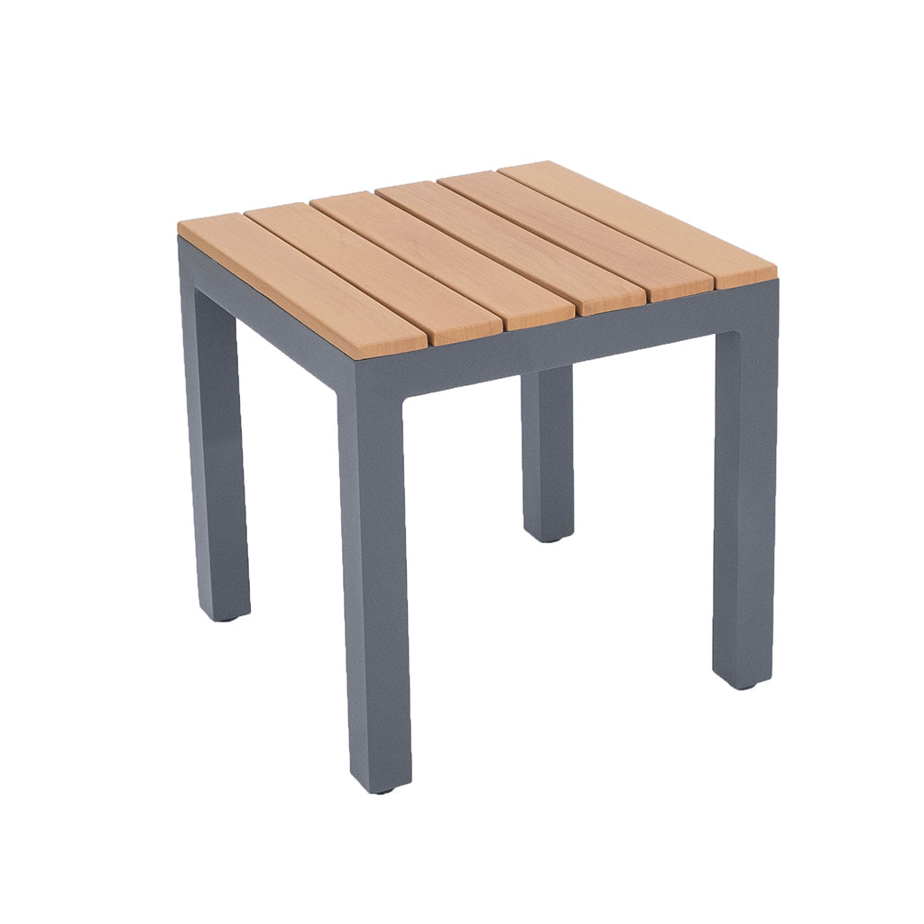 Coronado End Table - Graphite/Teak Top