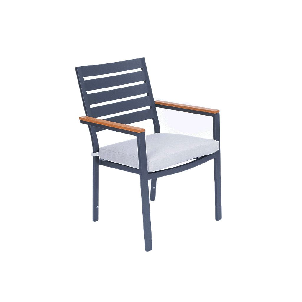 Coronado Dining End Chair - Graphite/Lifeguard Dove