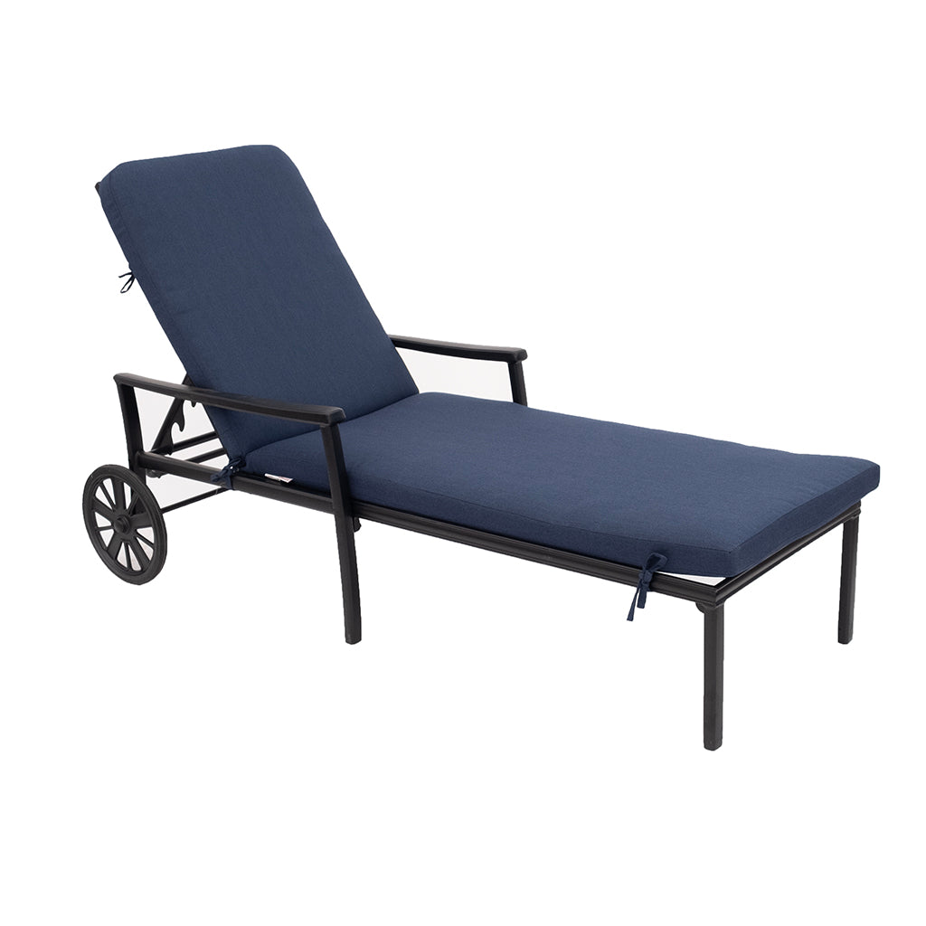 Stratford Chaise Lounge Black/Indigo