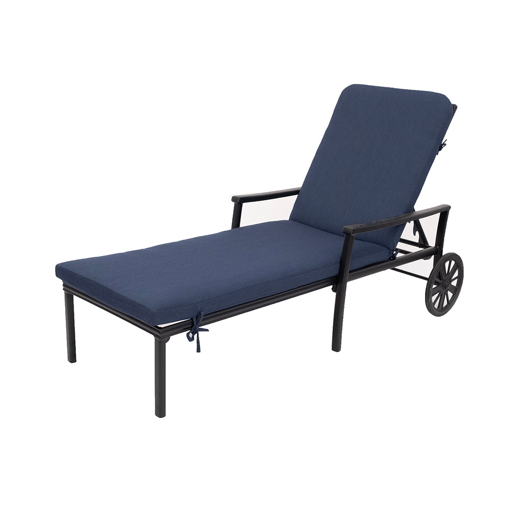 Stratford Chaise Lounge Black/Indigo